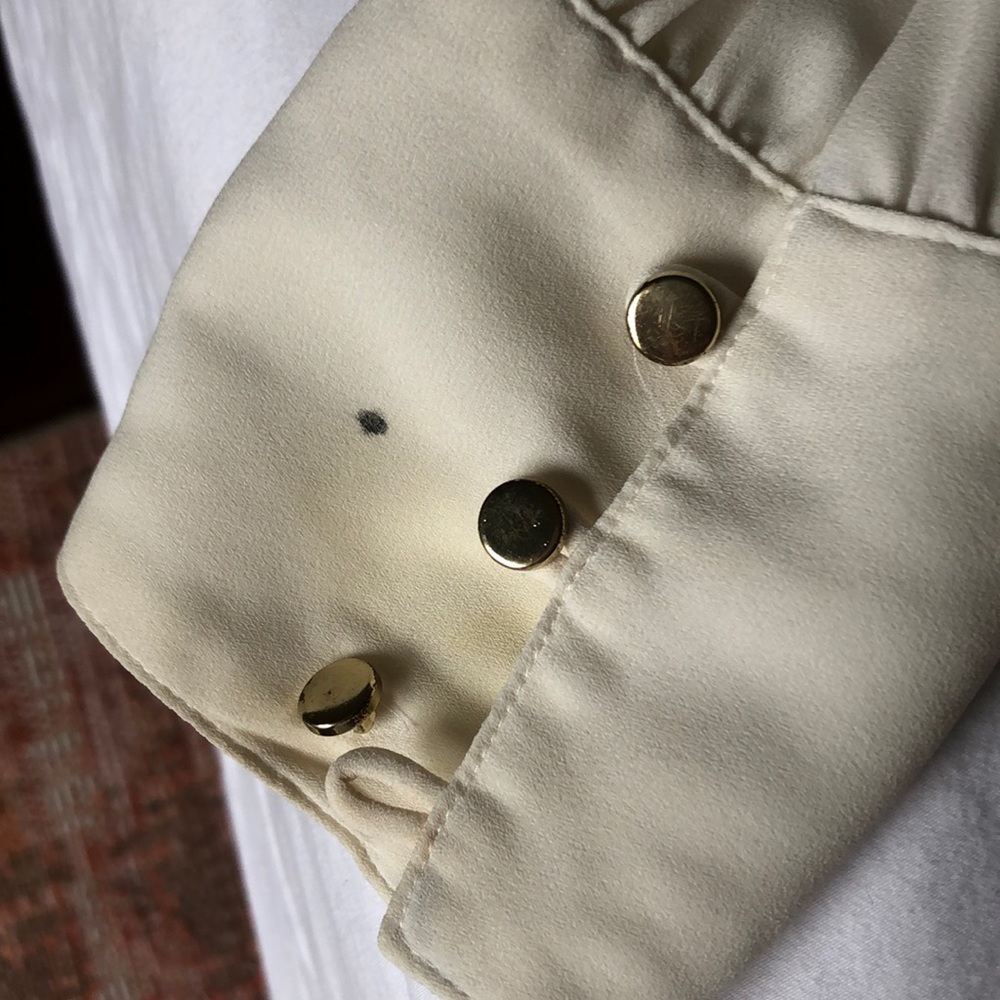 Express Cream Tie-Neck Blouse - Picture 5 of 7